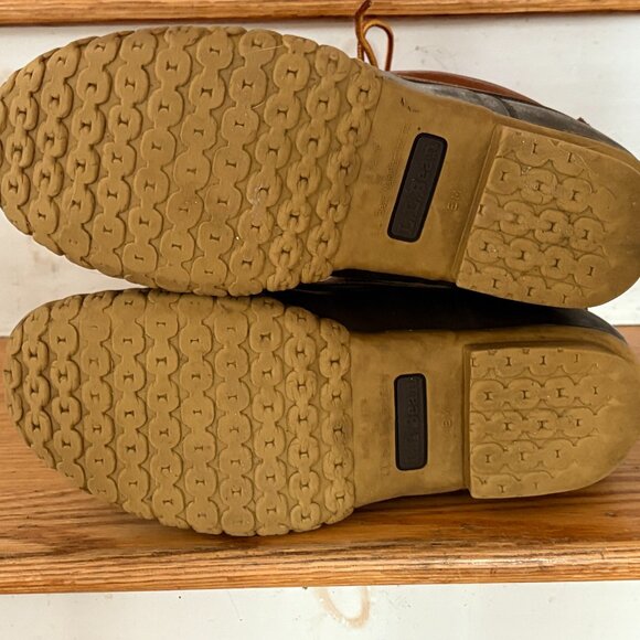 L.L Bean Duck Boots women's 8 inch shearling lined size 8 Brown Leather VGUC - Picture 6 of 6